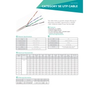 CAT 5E UTP SOLID CABLE 305M/BOX