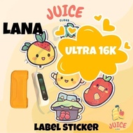 【100% ORIGINAL】ULTRA 16000 Cute Cartoon Fruit Sticker 2.5CM - 8.5CM DISPOSABLE Labels 16K Stationery