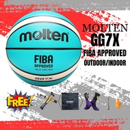 COD with Green Training Freebies Indoor ORIGINAL 5 MOLTEN Outdoor Basketball GG7X FIBA Ball 7 Size