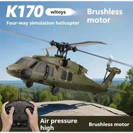 WL TOYS XK K170 BLACK HAWK UH-60L RC HELICOPTER MILLITARY 2.4GHZ 4CH 6-AXIS GYROSCOPE RTF - TATA JOY