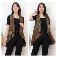 Cj collection Nisha Atasan Blouse Blazer Bolero Cardigan Batik Bolak Balik Wanita Jumbo Shirt Fit To