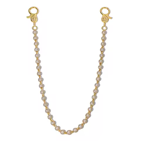 ESKEEM Hip Hop Iced Cubic Zirconia Pants Chain for Women Men Punk Rock Metal Wallet Key Chain Jeans 