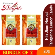 Nin Jiom Herbal Tangerine Lemon Candy 8Pcs (20g) Bundle of 2