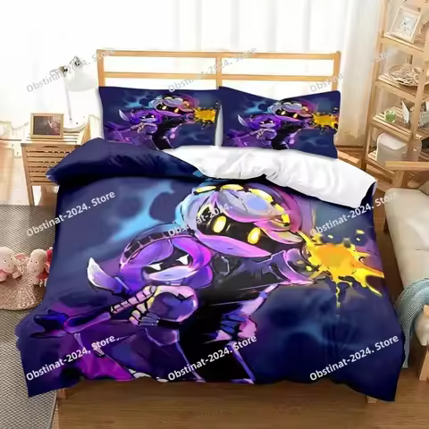 Murder Drones Anime Bedding Set Duvet Cover Pillow Case Children's Bedroom Bed Three-piece Set Singl