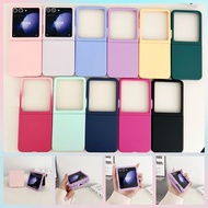 Slim Solid Color Large Window Casing Samsung Galaxy Z Flip 7 6 Flip 7FE  Ultra-thin Big Screen Case 