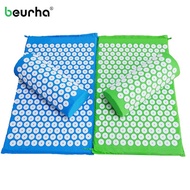Yoga Acupressure Mat with Pillow Body Neck Massager Cushion Mat Relief Stress Pain Muscle Acupunctur