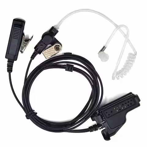 Covert Acoustic Air Tube Earpiece PPT Mic Headset for Motorola HT1000 XTS2500 XTS2250 MTS2000 MT2000