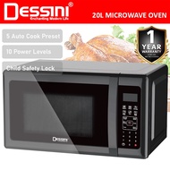 DESSINI 20L Countertop Digital Microwave Oven 10Power Level Defrost Reheat Toaster Roaster Ketuhar G