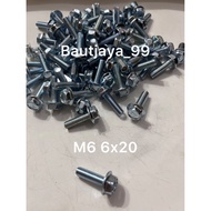 Flange Bolt M6Bolt/ M6 Cap Bolt Key 10 6x20