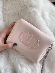 限量🔥正貨✅ Christian Dior CD pink bag 迪奧粉紅色棉化妝包✨ 已改裝加鏈帶，斜孭袋，放到手機，返工返學襯衫一流💕送禮自用，pinky love，老婆女朋友閨蜜禮物，best gift ever❤️