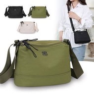 輕奢時尚女裝斜孭袋 純色簡約通勤款 多格設計百搭新款- 卡其色 寬23cm*高15cm*厚10cm