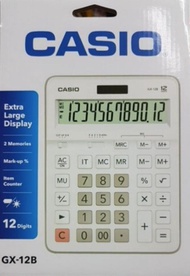 Casio เครื่องคิดเลข Gx-12B สีขาว 12 หลัก ของแท้ รับประกัน 2 ปี CMG สามารถออกใบกำกับภาษีได้