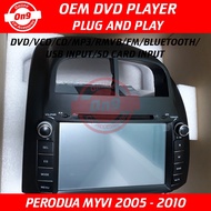 Myvi Old 2005 2006 2007 2008 2009 2010 8" OEM Double Din Plug and Play DVD Car Audio Player VCD/MP3/