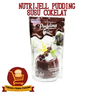 Nutrijell Milk Pudding Chocolate Pouch - pudding jelly powder - pudding ingredients