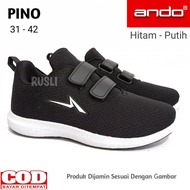 Sepatu Sekolah Anak Laki Laki Perempuan PAUD TK SD SMP Perekat Ando PINO