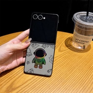 Giấy laser mới Ốp điện thoại cho Samsung Galaxy Z flip7 flip7fe flip6 hình Phi Hành Gia zflip5/4 Chấ