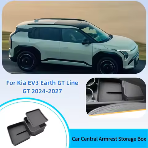 Car Central Storage Box for Kia EV3 Earth GT Line GT 2024-2027 Armrest Storage Box Auto Interior Kia