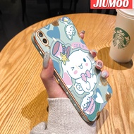 JIUMOO เคสสำหรับ Huawei Y7 Pro 2019เคสลายการ์ตูนสุนัขลอเรลใหม่กรอบสี่เหลี่ยมชุบพื้นผิวเคสนิ่มซิลิกาเจลกันกระแทกเคสมือถือฝาครอบป้องกันเลนส์กล้องถ่ายรูปทั้งหมด