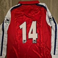 Jersey arsenal 2000 - 2002 ls long sleeve original Thierry henry no 14 size m