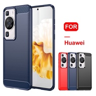 Carbon Fiber Case for Huawei P60 P50 P40 Pro P30 Lite P20 Pro P10 Plus Coque Phone Back Cover For Huawei Mate 10 20 30 Pro Funda