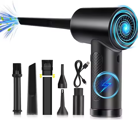 Electric Wireless Air Duster Compressed Air Blower Gun 51000RPM Type-C Air Duster For Computer Keybo