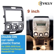 2Din 9 inch Audio Radio Stereo Frame Fascia For Ford Everest Ranger For Mazda BT-50 BT50 2006-2010 D