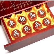 Premium Agate Chess Chinese Chess Red Agate Jade Chess Hanxin Chessboard Gift Box Set Premium Agate 