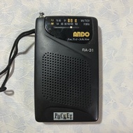 (ANDO)口袋型二波段收音機二手功能正常便宜出售