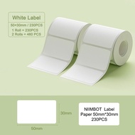 【New release】 NiiMBOT Mini Portable Thermal Printer White Sticker Label Sticker Paper For B1 B21 Wat