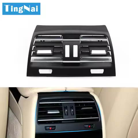 Car Rear Center Console Air Vent Panel AC Vent Grille Outlet Cover For BMW 7 Series F01 F02 F04 730 