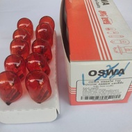 ไฟเลี้ยว ไฟถอย หลอดเสียบ T20 สีส้ม  1ไส้ 12V 21W  OSWA หลอดไฟ รถยนต์ เสียบใหญ่ T20 1 ไส้  ยี่ห้อ OSW