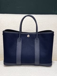 Hermes Garden Party 30 帆布皮革 全新