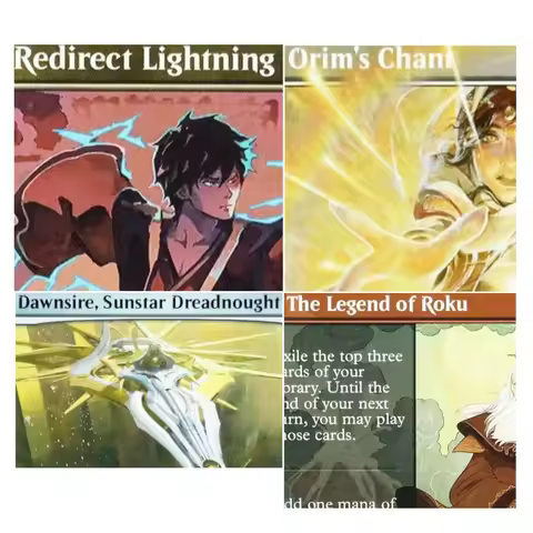 "Redirect Lightning/Ozai, the Phoenix King/Cryptothrall" TCG Proxy Cards Top Quality Board Game Trad