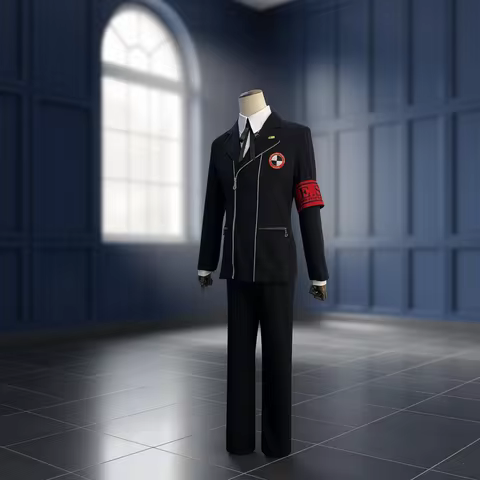 Costume HOLOUN Game P3 Makoto Yuki Cosplay Costume Wig Gekkoukan High School Uniform Embroidery Suit
