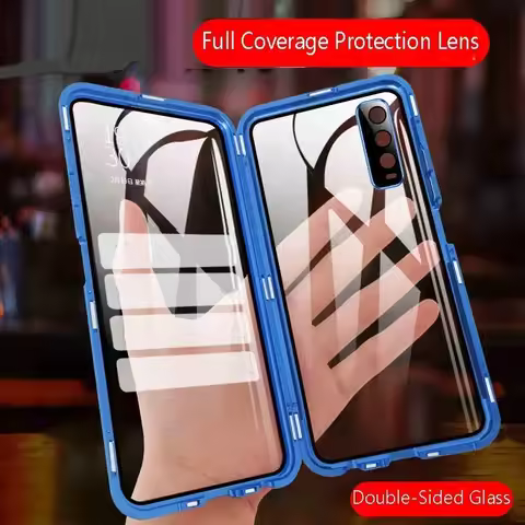 360 Metal Frame Magnetic Double Sided Glass Case for Vivo V50 V40 V30 V29 V27 Pro V27E V30E V29 Lite