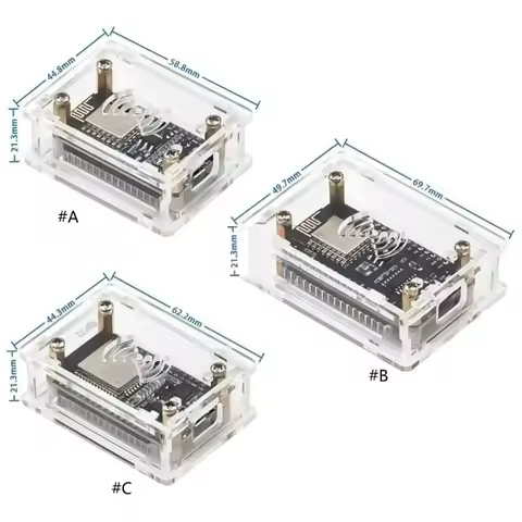 Clear Acrylic Case Cover For NodeMcu Lua CP2102/CH340G ESP32 30PIN IoT Development Board Shell with 