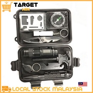Outdoor Emergency Travel Survival Kit First Aid Set Rescue Set Hiking Camping SOS 10 in 1 include Wi
