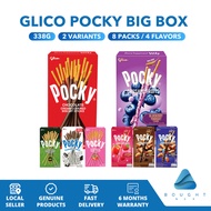 Glico Pocky Big Box 338g - 8 Packs, 4 Flavours (Chocolate, Strawberry, Matcha, Cookies & Cream) | Po