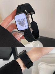 Correa de reloj compatible con Apple Watch de silicona magnético