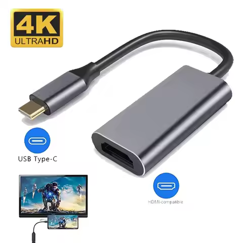 USB Type C to HDMI-compatible Cable USB C to HDMI Converter 4K USB 3.1 HDTV Cable Adapter for MacBoo