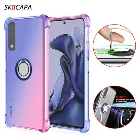 For LG Stylo 7 6 5 Gradient transparent soft silicone phone case for LG Velvet 5G Q61 Q60 Q51 Magnet