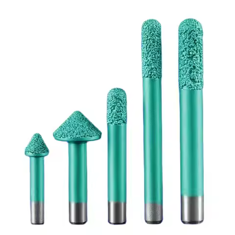 WeiTol 1pcs 3D carving bits Vacuum brazed stone cutting bits ball nose router bits 3D V groove engra