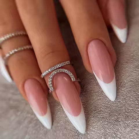 Geometric Diamond Open Ring Personalized Fashion and Exquisite U-shaped Nail Ring Fashion Jewelry