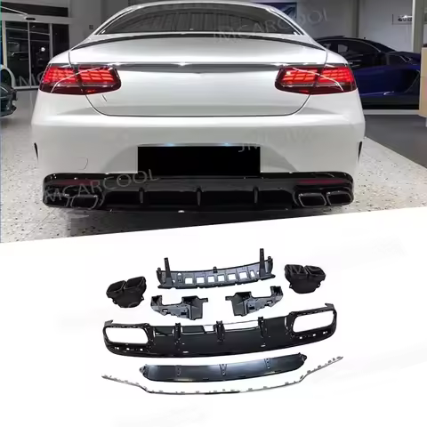 Rear Bumper Lip Diffuser For Mercedes Benz S Class C217 S400 S450 S500 S63 For AMG Coupe 2 Door 2014