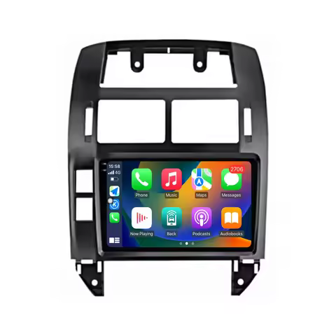 Android Auto Carplay For Volkswagen VW Polo MK4 6Q 9N 9N3 2004-2009 QLED Screen Car Radio Multimedia