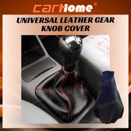 Universal Leather Gear Knob Cover Waterproof Dust-proof Gear Shift Knob Cover