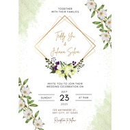Personalized invitation card only  size 4R