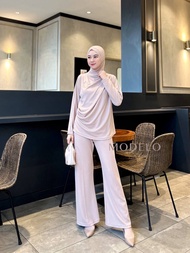 Velin Set / Setelan Plisket Cutbray Premium Mewah Modelo Nency Pleats Set Cantik Jumbo