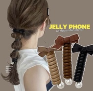 Jelly Phone Hair Rope ยางรัดผมเกลียว ขนาด 7 cm สามารถยืดได้ ยางรัดผมสไตล์ใหม่ ยางมัดผม y2k