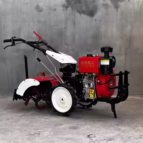 Diesel new micro tiller four-wheel drive rotary tiller agricultural small trenching machine plowing 